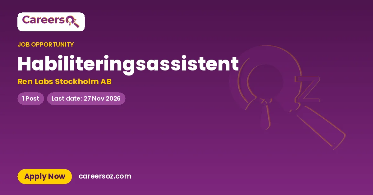 Habiliteringsassistent – Ren Labs Stockholm AB