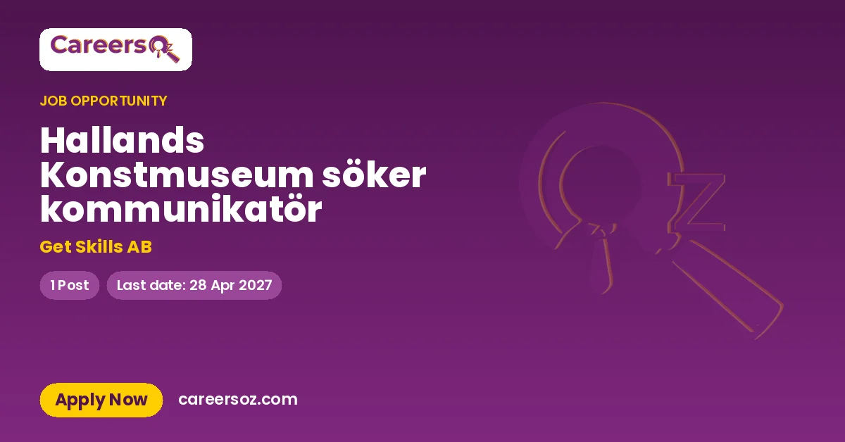 Hallands Konstmuseum söker kommunikatör – Get Skills AB