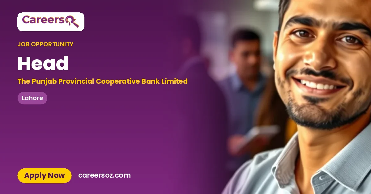 Head – The Punjab Provincial Cooperative Bank Limited