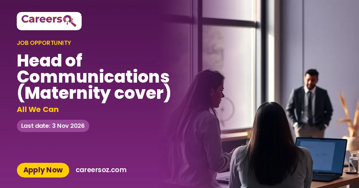 Head of Communications (Maternity cover) – All We Can