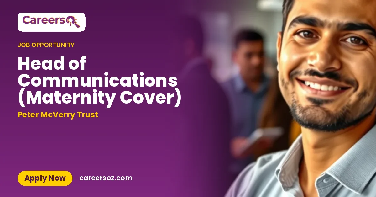 Head of Communications (Maternity Cover) – Peter McVerry Trust