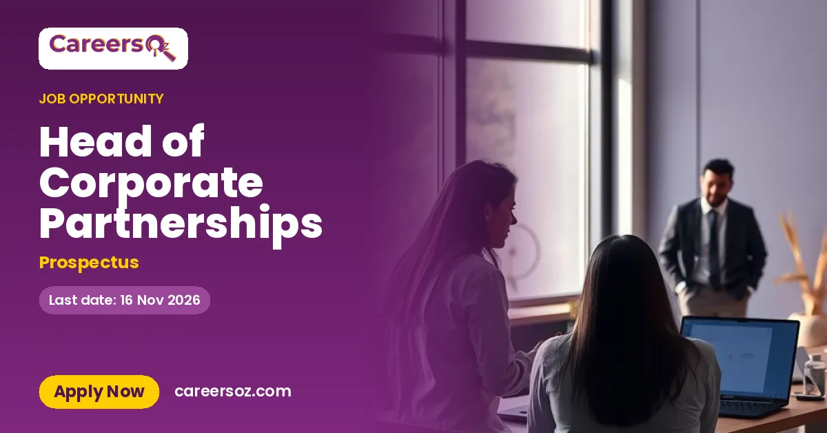 Head of Corporate Partnerships – Prospectus