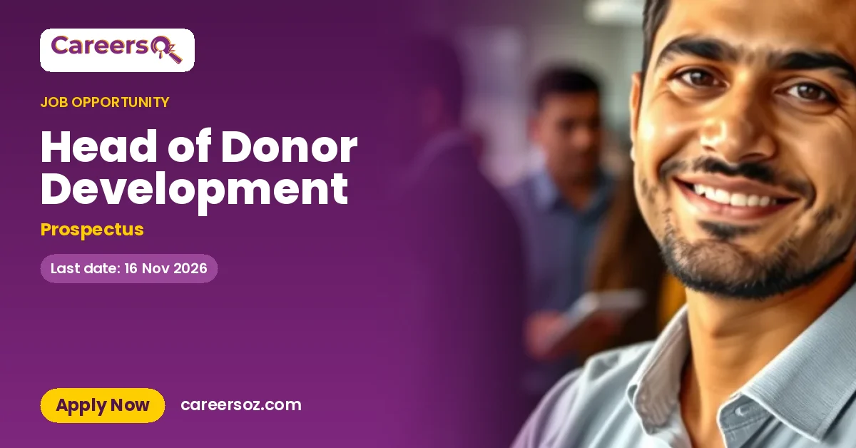 Head of Donor Development – Prospectus