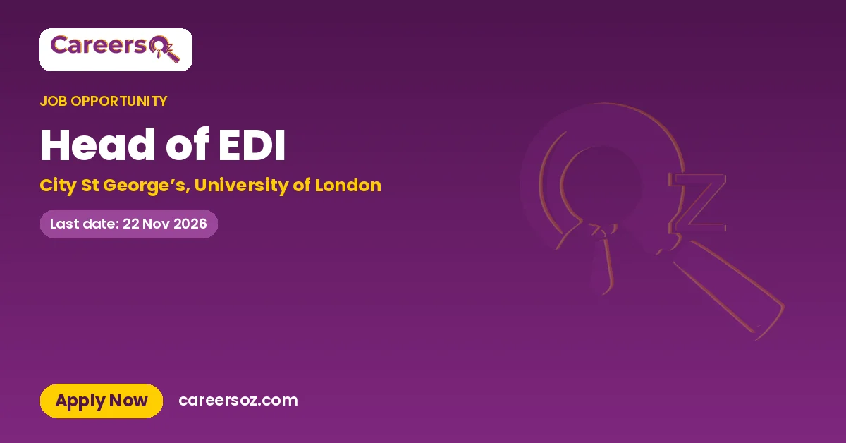 Head of EDI – City St George’s, University of London