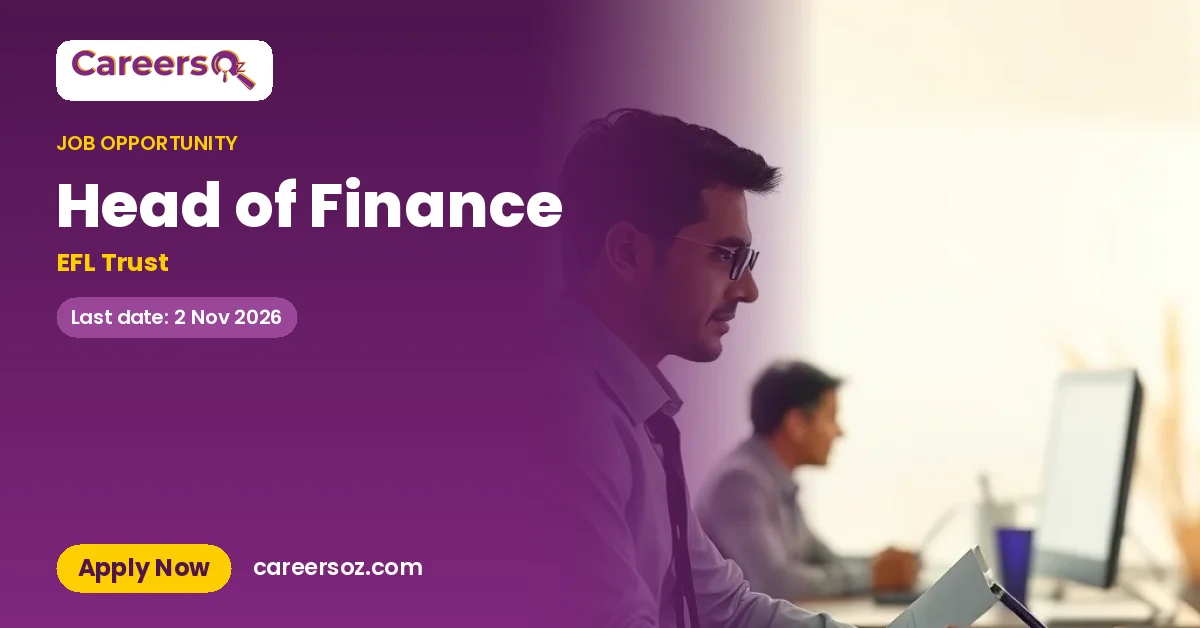 Head of Finance – EFL Trust