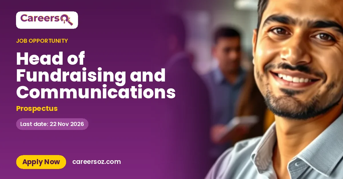 Head of Fundraising and Communications – Prospectus