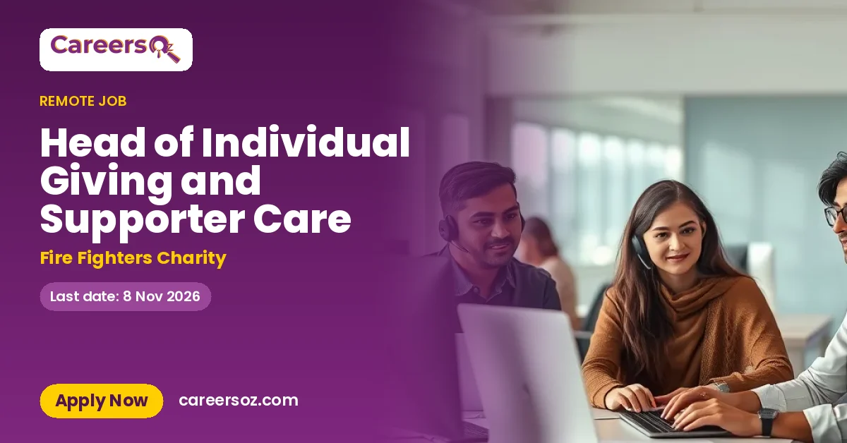 Head of Individual Giving and Supporter Care – Fire Fighters Charity
