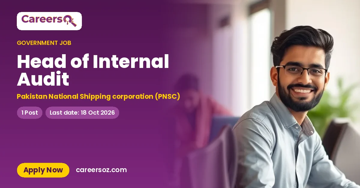 Head of Internal Audit – Pakistan National Shipping corporation (PNSC)