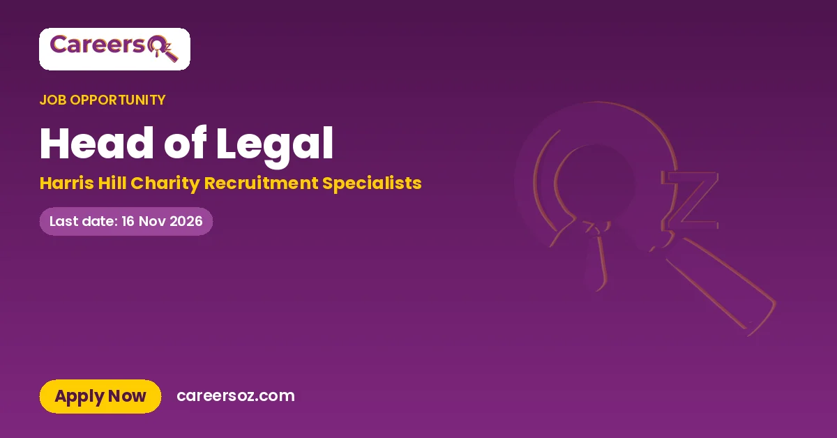 Head of Legal – Harris Hill Charity Recruitment Specialists