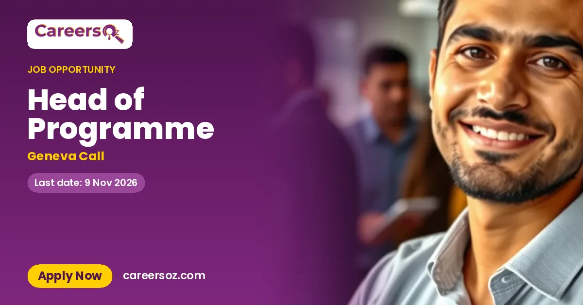 Head of Programme – Geneva Call