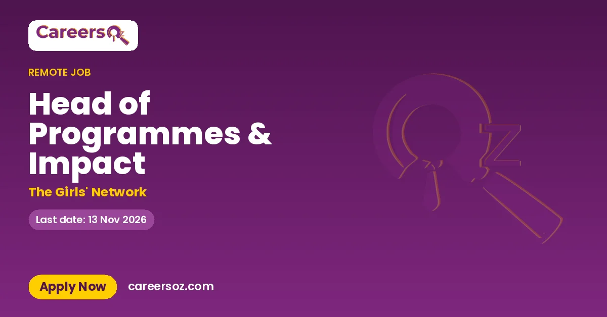Head of Programmes & Impact – The Girls' Network