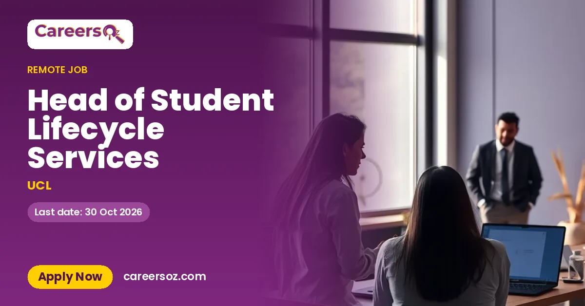 Head of Student Lifecycle Services – UCL