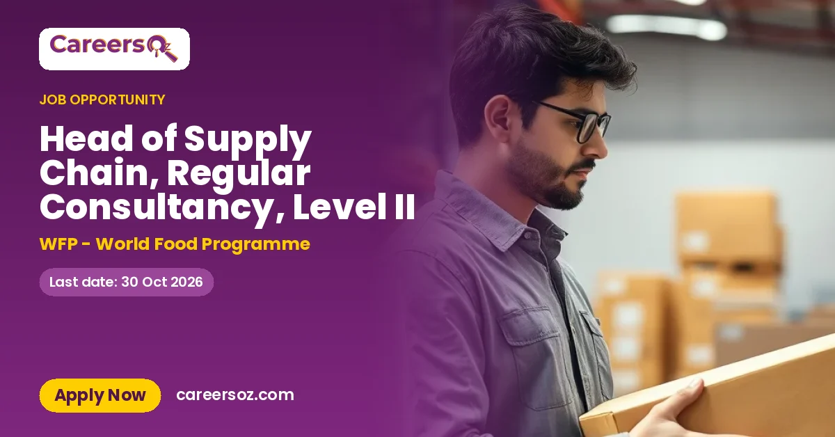 Head of Supply Chain, Regular Consultancy, Level II – WFP - World Food Programme