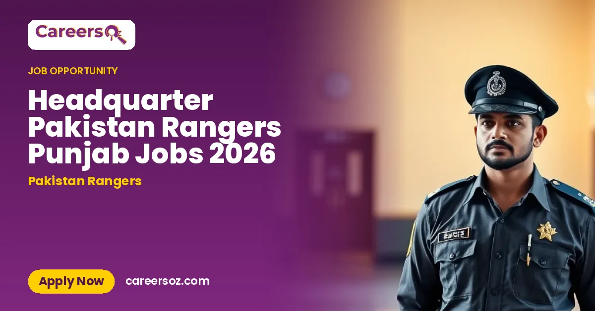 Headquarter Pakistan Rangers Punjab Jobs 2026 – Pakistan Rangers