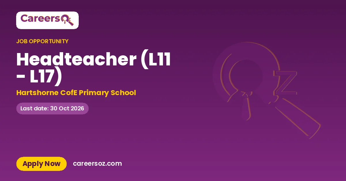 Headteacher (L11 - L17) – Hartshorne CofE Primary School