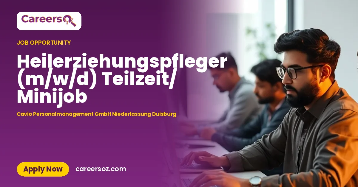 Heilerziehungspfleger (m/w/d) Teilzeit/ Minijob – Cavio Personalmanagement GmbH Niederlassung Duisburg