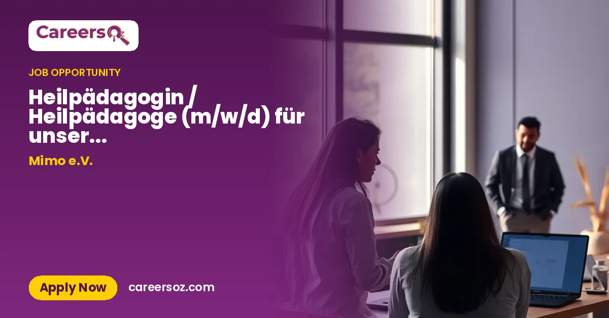 Heilpädagogin / Heilpädagoge (m/w/d) für unseren Montessori-Integrationskindergarten MIMO – Mimo e.V.