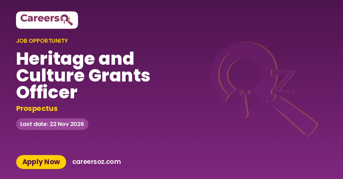 Heritage and Culture Grants Officer – Prospectus
