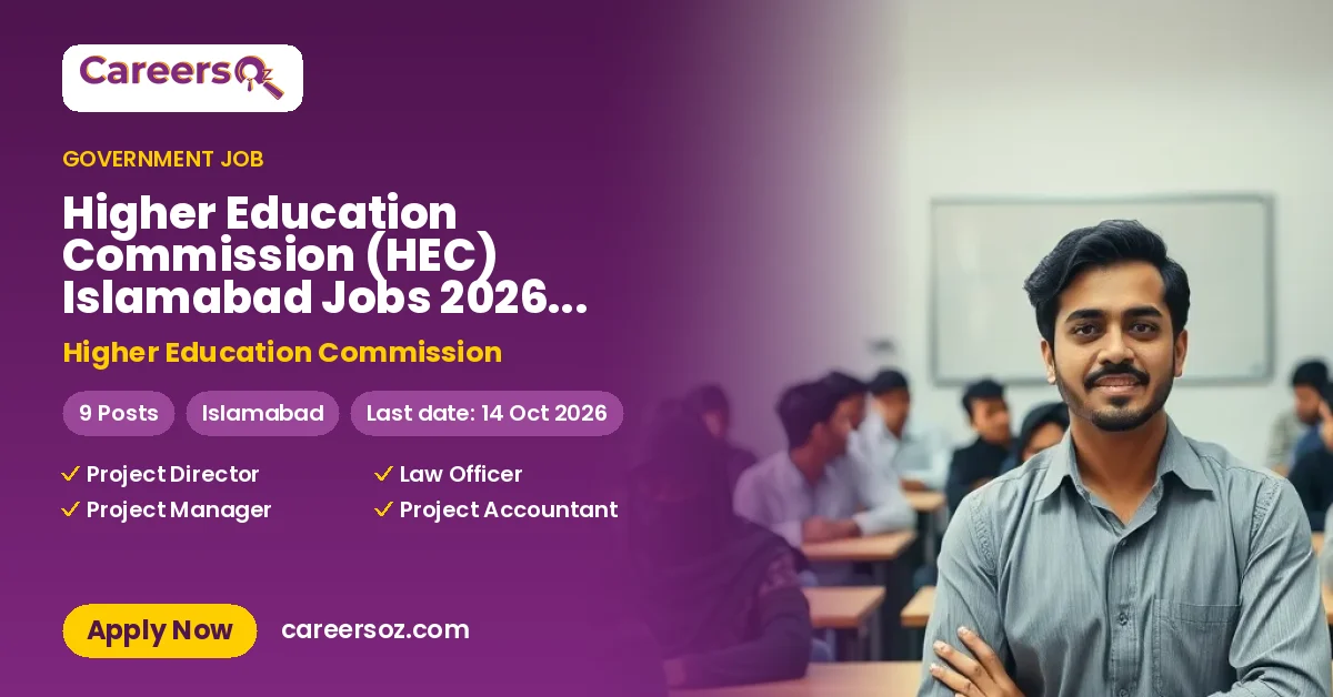 Higher Education Commission (HEC) Islamabad Jobs 2026 — Project Manager, Office Assistant & 4 More Posts – Higher Education Commission
