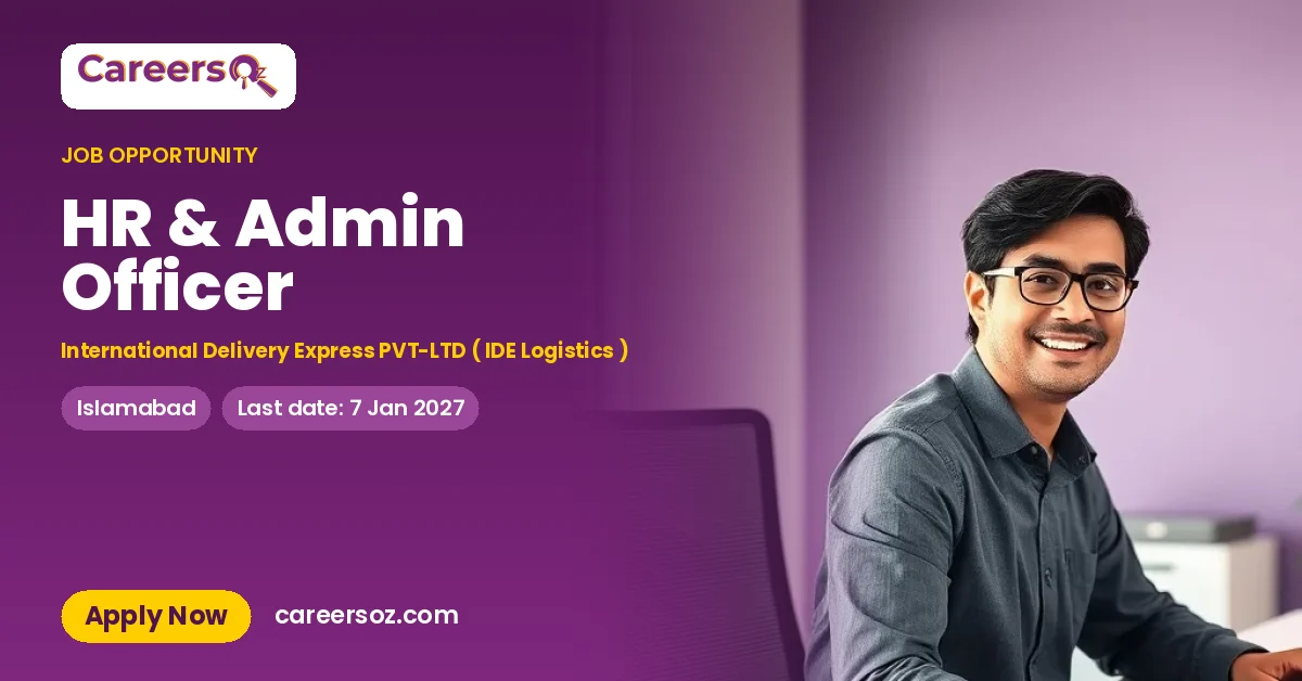 HR & Admin Officer – International Delivery Express PVT-LTD ( IDE Logistics )
