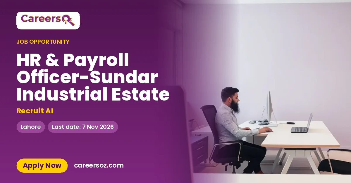 HR & Payroll Officer-Sundar Industrial Estate – Recruit AI