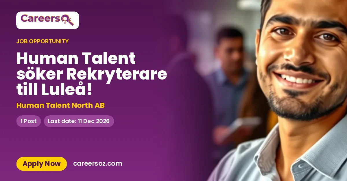Human Talent söker Rekryterare till Luleå! – Human Talent North AB