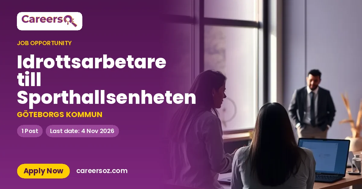 Idrottsarbetare till Sporthallsenheten – GÖTEBORGS KOMMUN