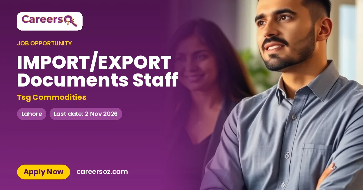 IMPORT/EXPORT Documents Staff – Tsg Commodities