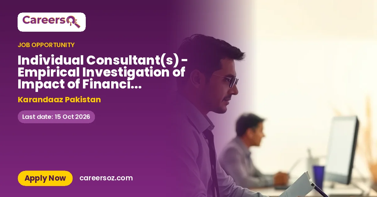 Individual Consultant(s) - Empirical Investigation of Impact of Financial Inclusion and Digital Payments on the Economy: A Cross-Country Time Series Study – Karandaaz Pakistan