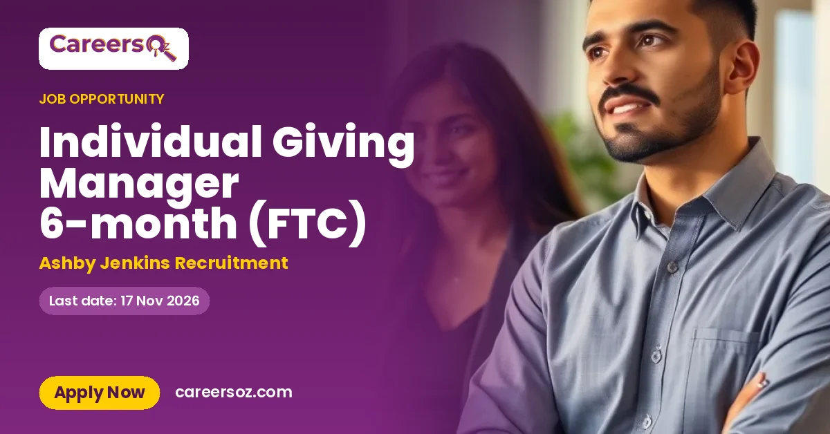 Individual Giving Manager 6-month (FTC) – Ashby Jenkins Recruitment