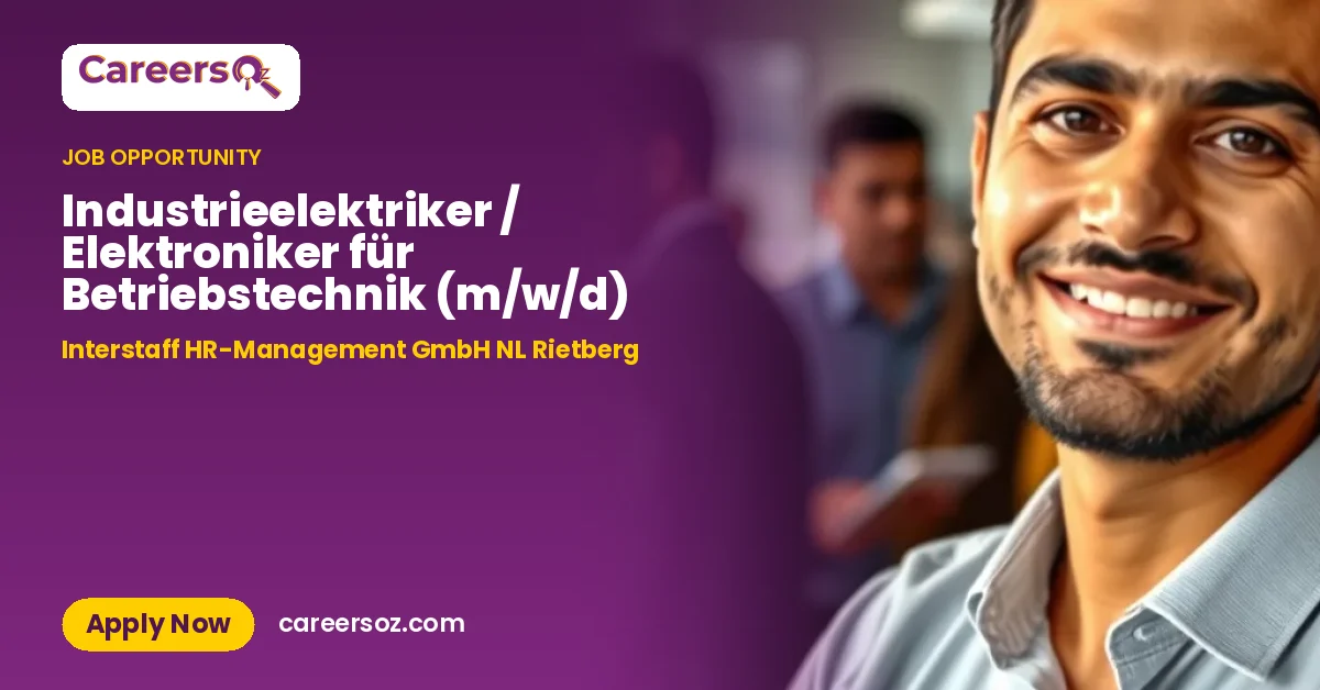 Industrieelektriker / Elektroniker für Betriebstechnik (m/w/d) – Interstaff HR-Management GmbH NL Rietberg