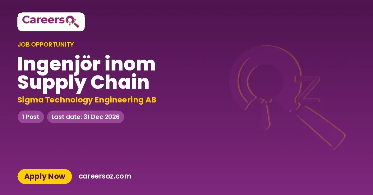 Ingenjör inom Supply Chain – Sigma Technology Engineering AB