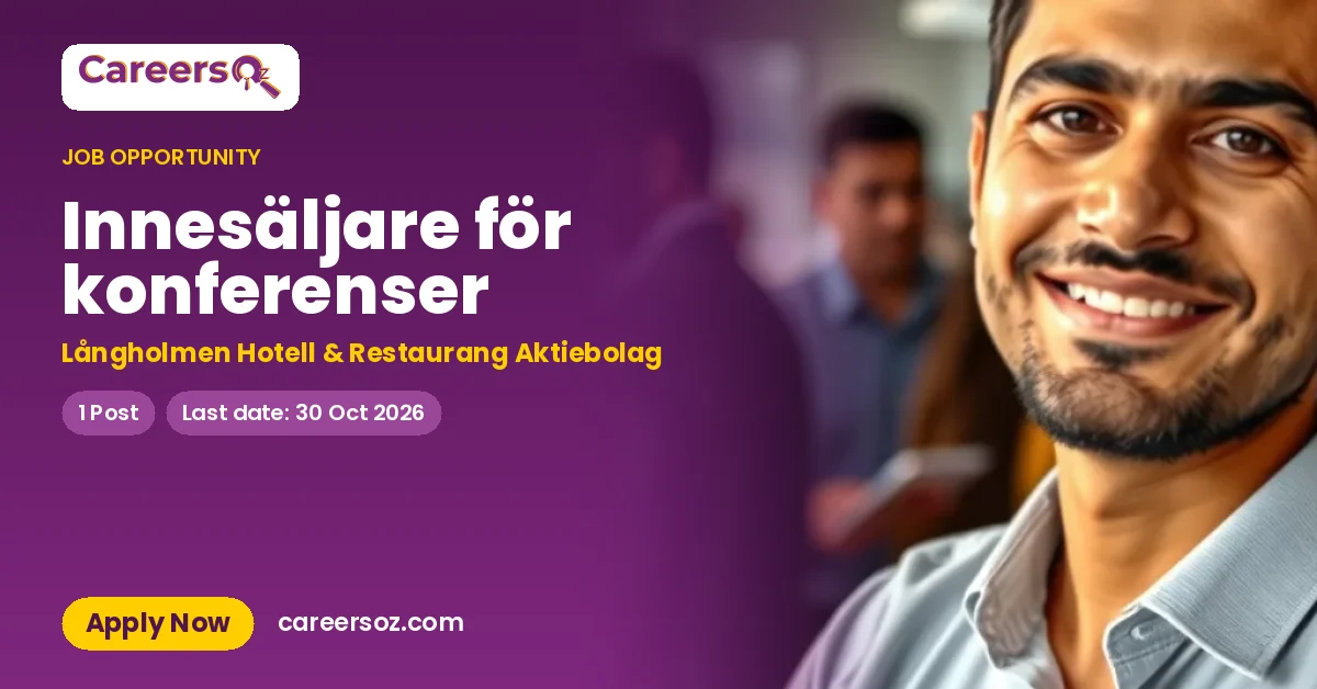 Innesäljare för konferenser – Långholmen Hotell & Restaurang Aktiebolag