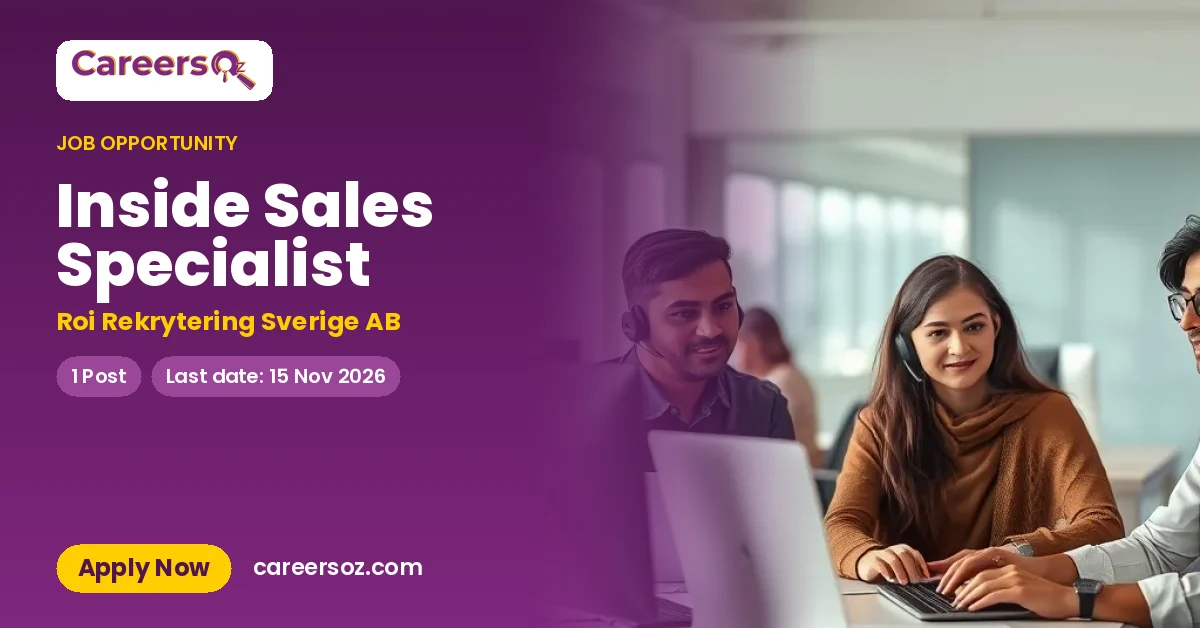 Inside Sales Specialist – Roi Rekrytering Sverige AB