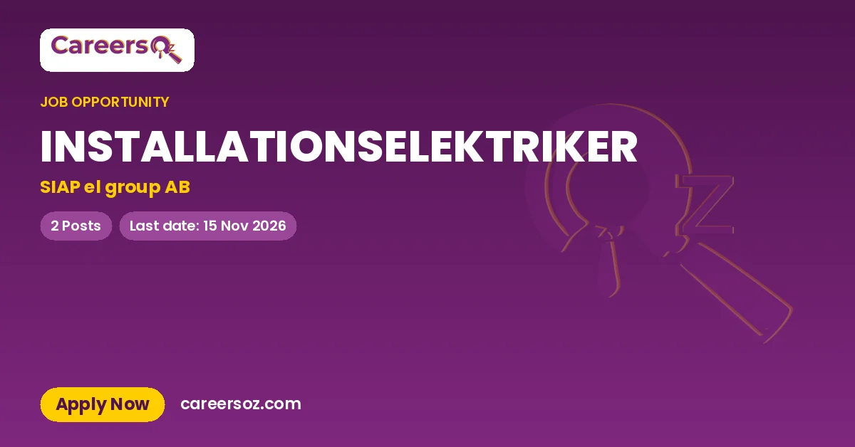 INSTALLATIONSELEKTRIKER – SIAP el group AB