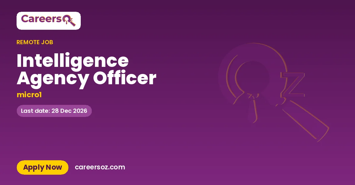 Intelligence Agency Officer – micro1