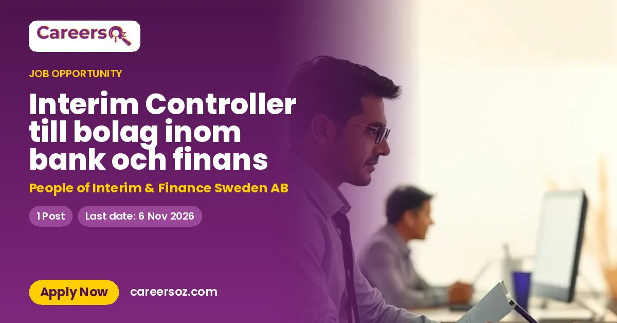 Interim Controller till bolag inom bank och finans – People of Interim & Finance Sweden AB
