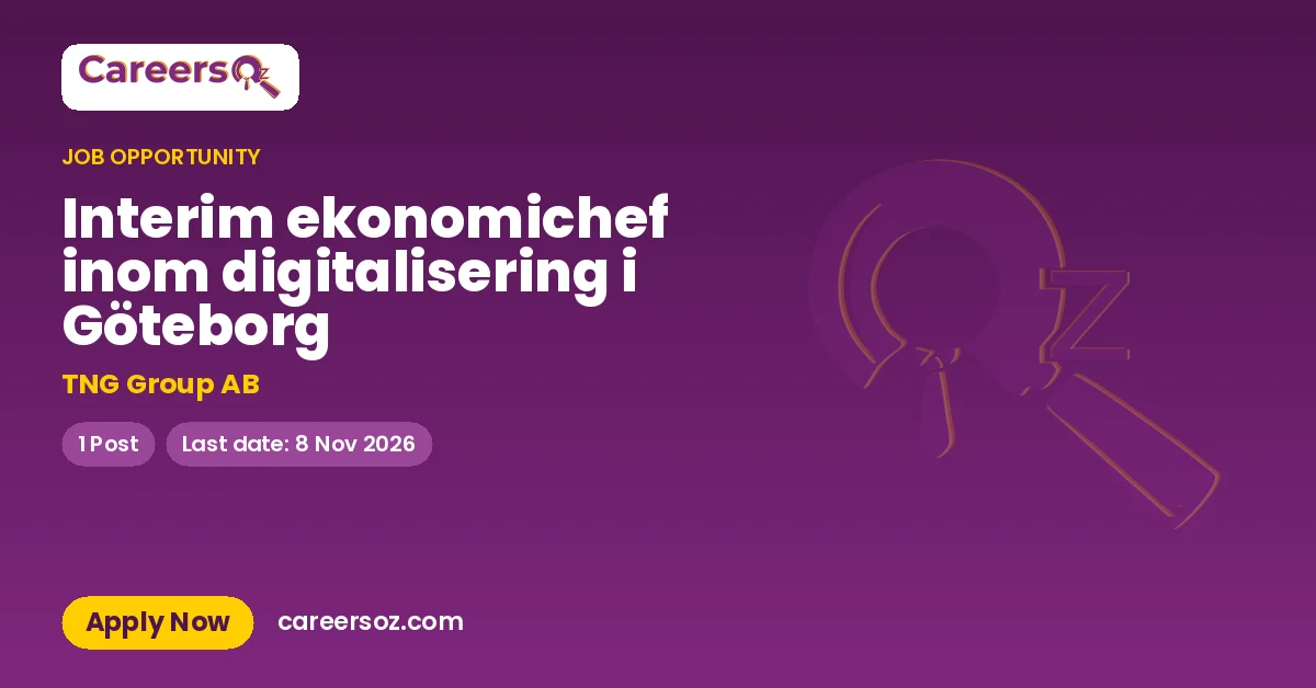 Interim ekonomichef inom digitalisering i Göteborg – TNG Group AB