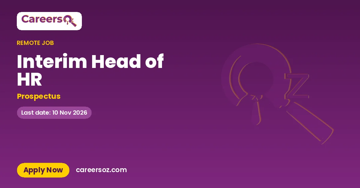 Interim Head of HR – Prospectus