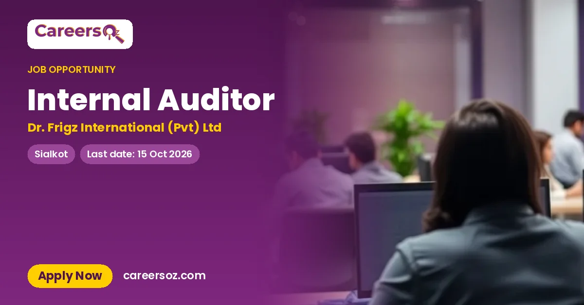 Internal Auditor – Dr. Frigz International (Pvt) Ltd