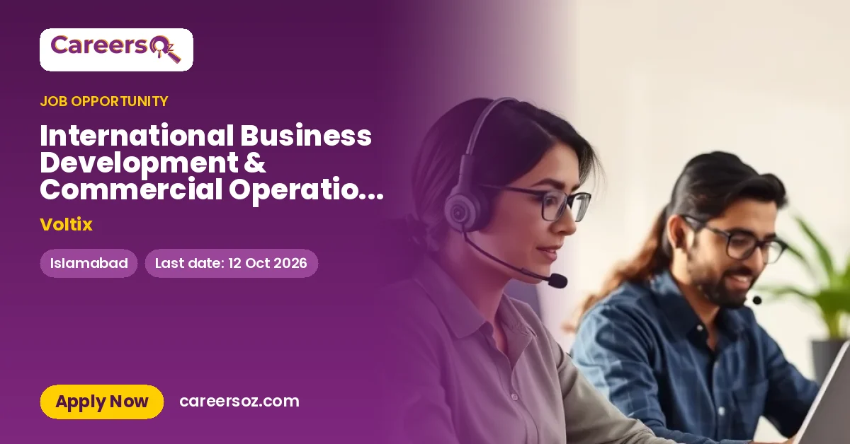 International Business Development & Commercial Operations Manager – Voltix