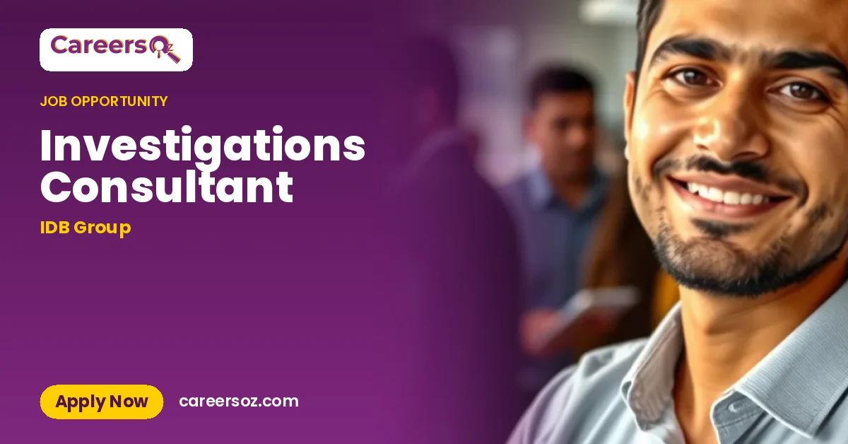 Investigations Consultant – IDB Group