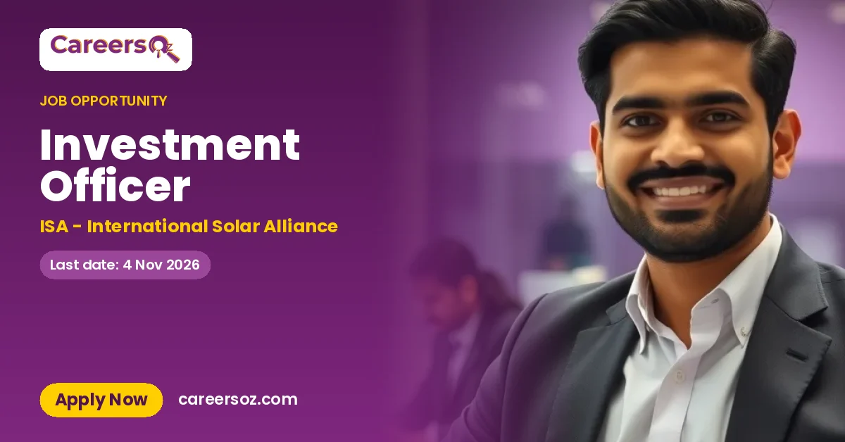 Investment Officer – ISA - International Solar Alliance