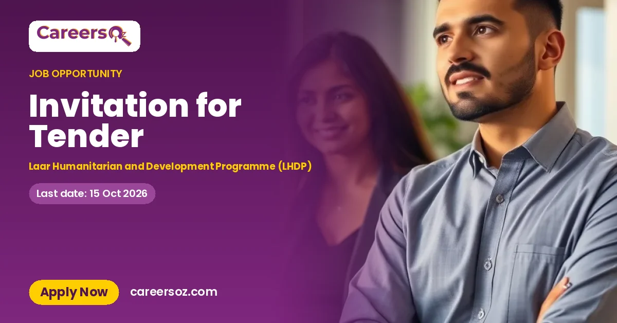 Invitation for Tender – Laar Humanitarian and Development Programme (LHDP)