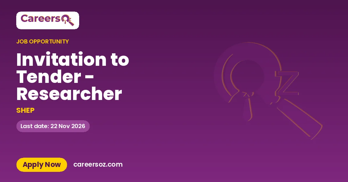 Invitation to Tender - Researcher – SHEP