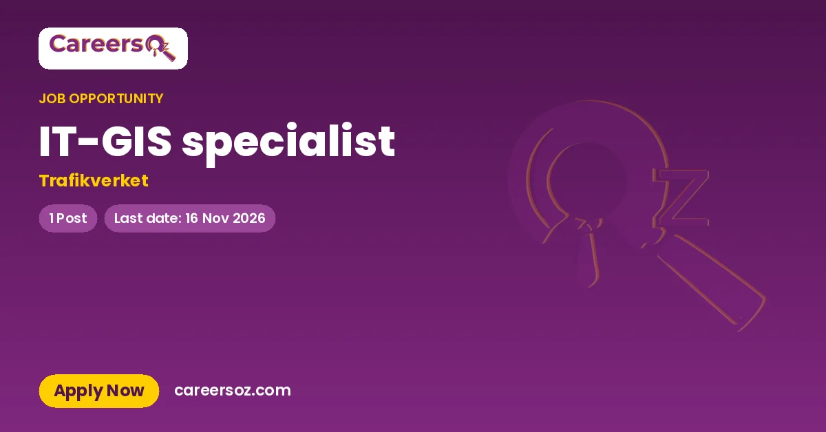 IT-GIS specialist – Trafikverket
