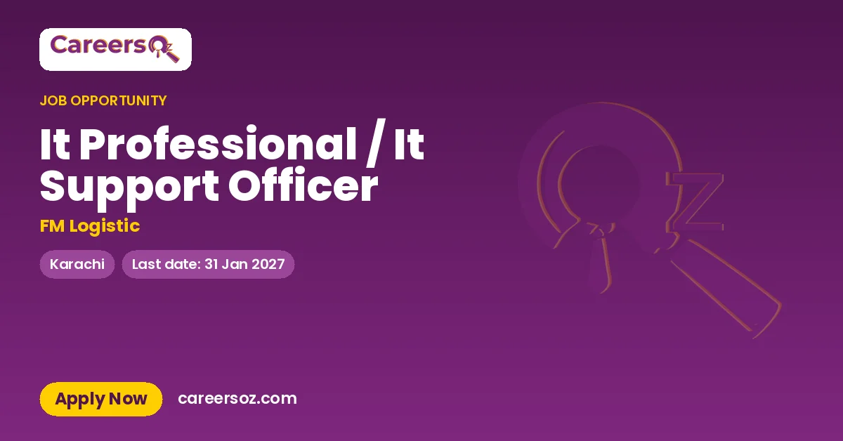 It Professional / It Support Officer – FM Logistic