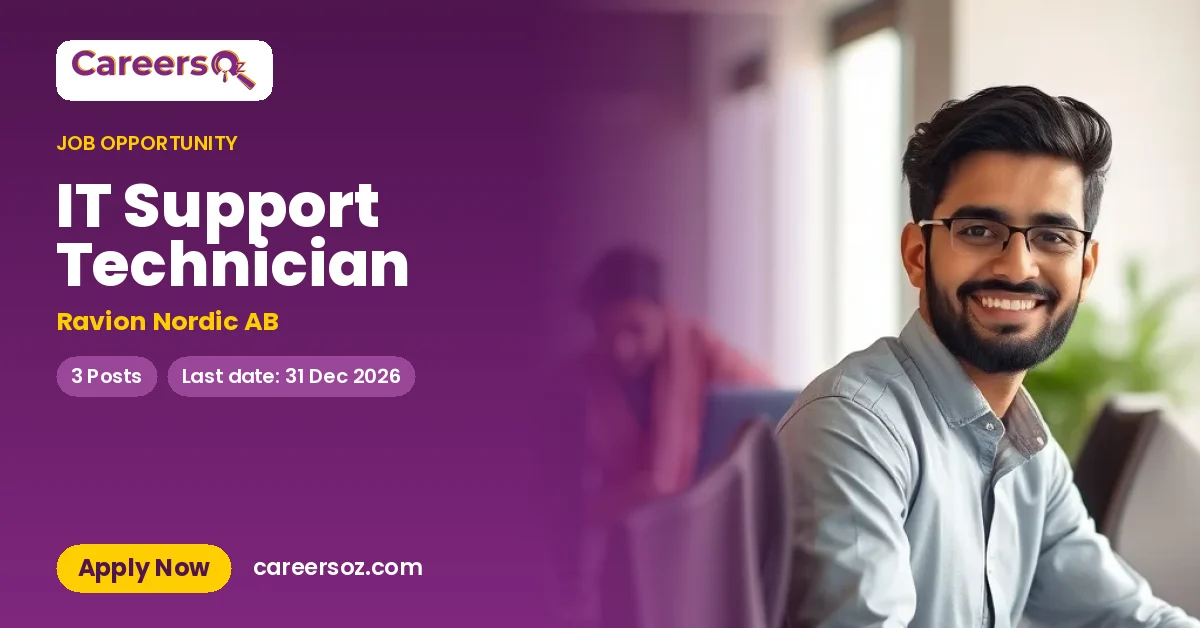 IT Support Technician – Ravion Nordic AB