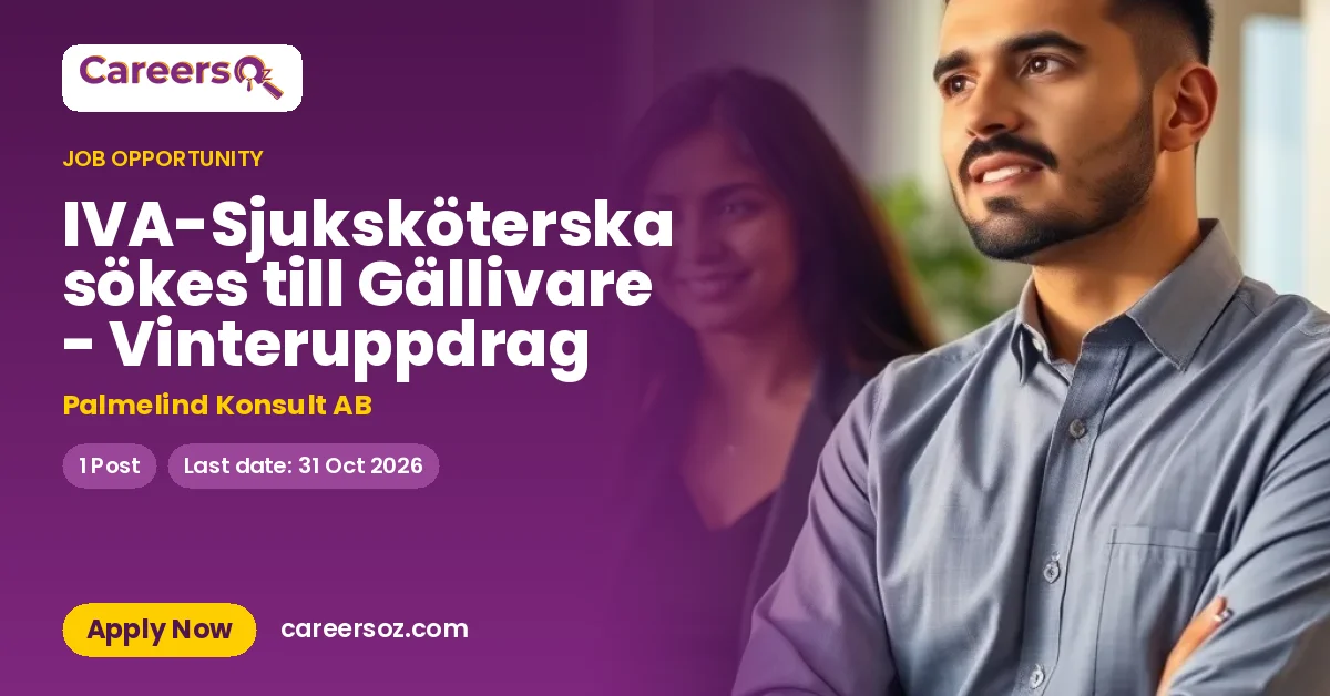 IVA-Sjuksköterska sökes till Gällivare - Vinteruppdrag – Palmelind Konsult AB
