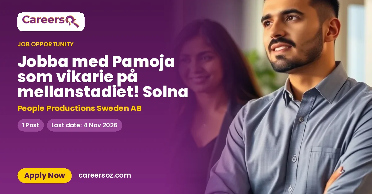 Jobba med Pamoja som vikarie på mellanstadiet! Solna – People Productions Sweden AB